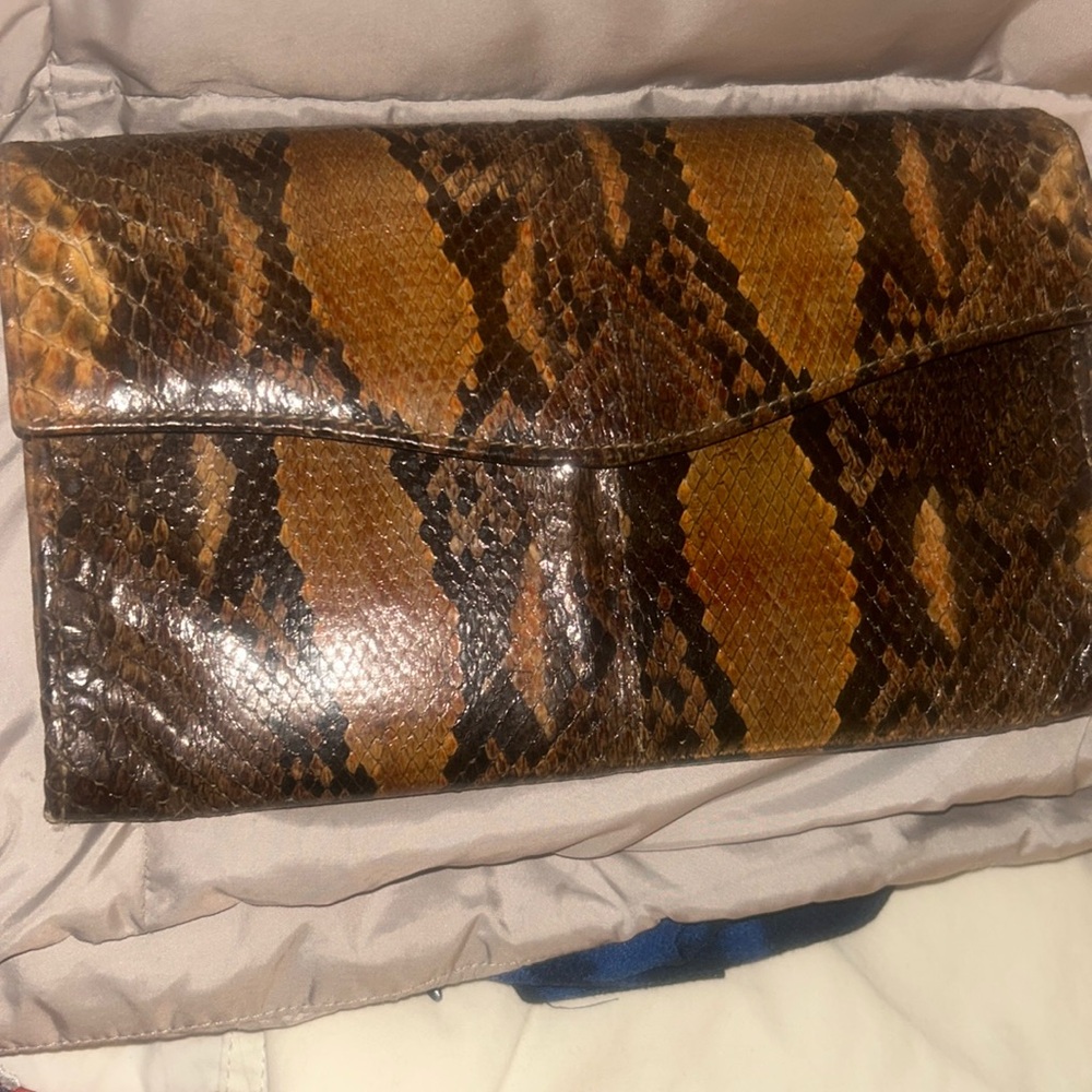 Bosca Vintage Snakeskin Wallet. Made in Italy